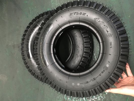 Vervang/repareer Bajaj Three Wheels Pneu Qingdao Port Loading 4.00-8 Motorcycle Tire Tube
