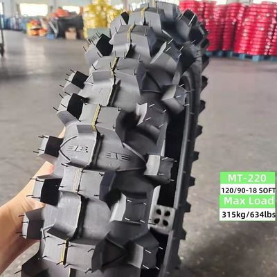 6PR/8PR Motorfiets zachte offroadband 120/90-18 120/100-18 met luchtdruk 280kpa
