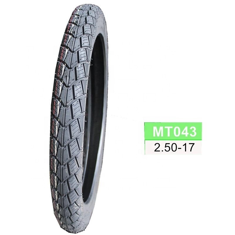 6PR/8PR buisloze motorfietsband 250x17 250 17 250-17 met 35%-55% rubbergehalte