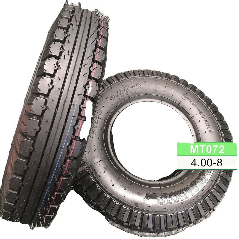 Duurzaam 4.00-8 Motorfietsbanden voor scooters 6PR/8PR Ply Rating 35%-55% Rubbergehalte