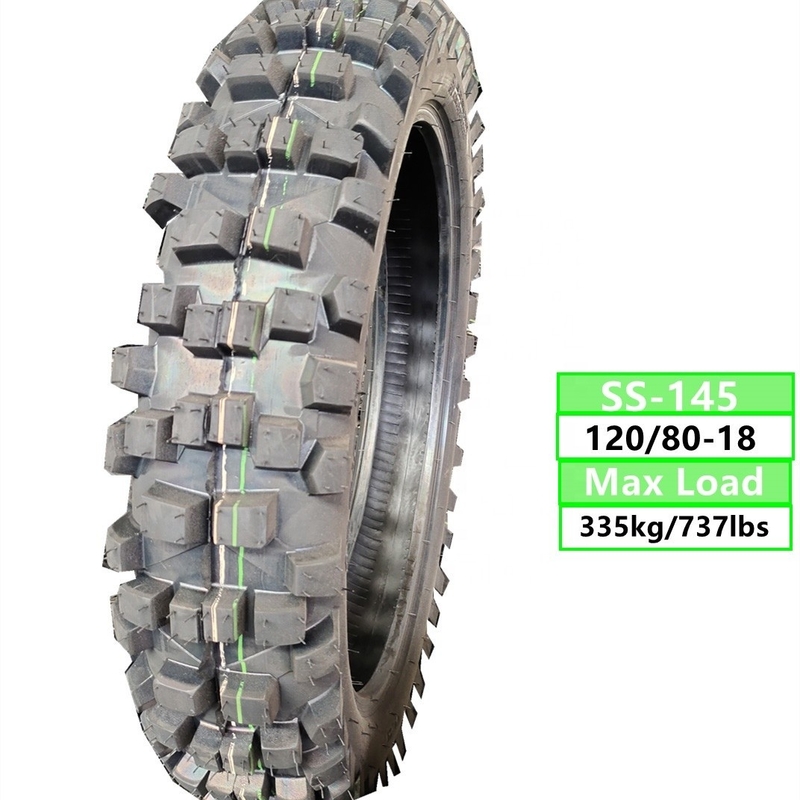 120/80-18 Motorfietsband met 35% tot 45% rubbergehalte en TL 6,5 kg